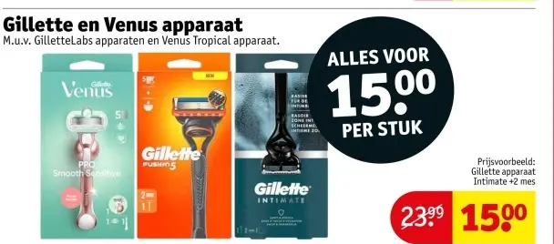 Aanbieding: Gillette en Venus apparaat