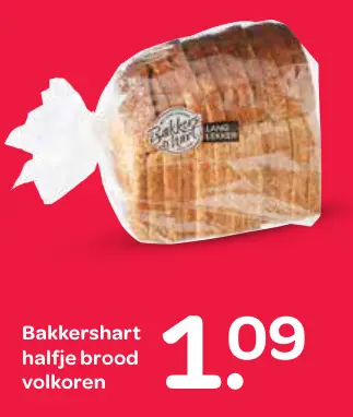 Aanbieding: halfje brood volkoren