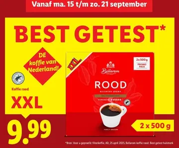 Aanbieding: Koffie rood XXL
