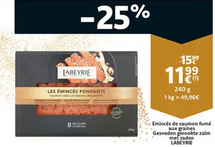 Promotie: Emincés de saumon fumé aux graines
