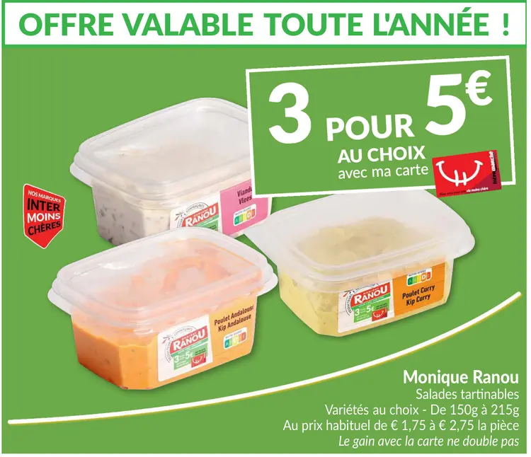 Offre: Monique Ranou Salades tartinables