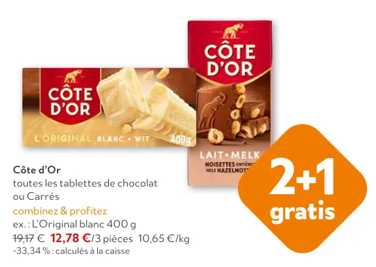 Offre: Côte d'Or L'Original blanc