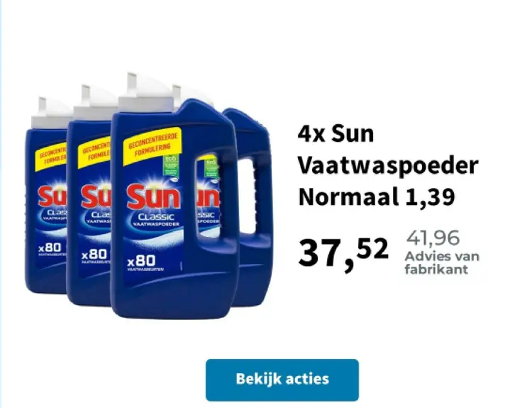 Promotie: Vaatwaspoeder