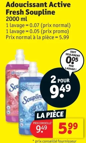 Offre: Adoucissant Active Fresh
