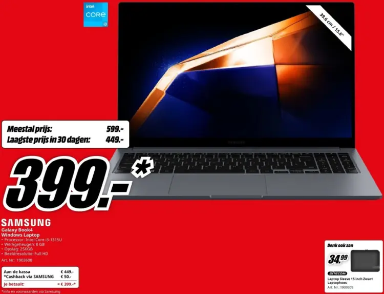 Aanbieding: Samsung Galaxy Book4 Windows Laptop