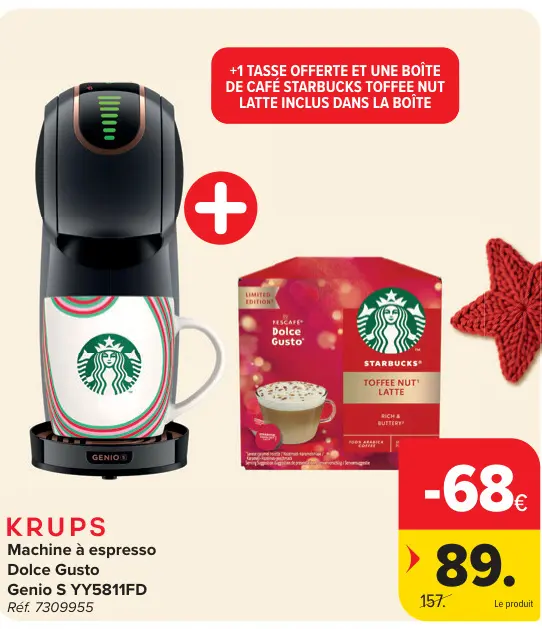 Offre: Machine à espresso Dolce Gusto Genio S YY5811FD