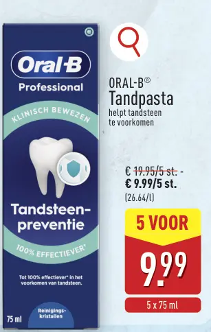Promotie: Oral-B Tandpasta Tandsteen-preventie