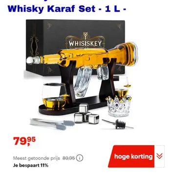Aanbieding: Whisky Karaf Set - 1 L-