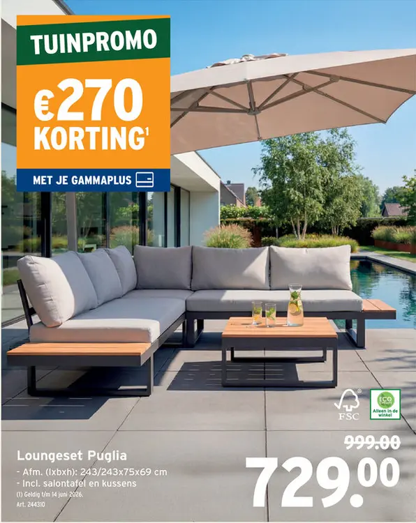 Promotie: Loungeset Puglia