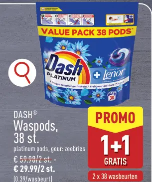 Promotie: Dash® Waspods, 38 st.