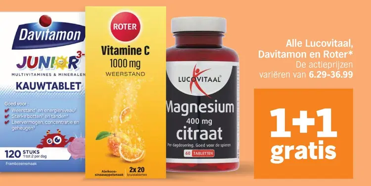 Aanbieding: Lucovitaal, Davitamon en Roter