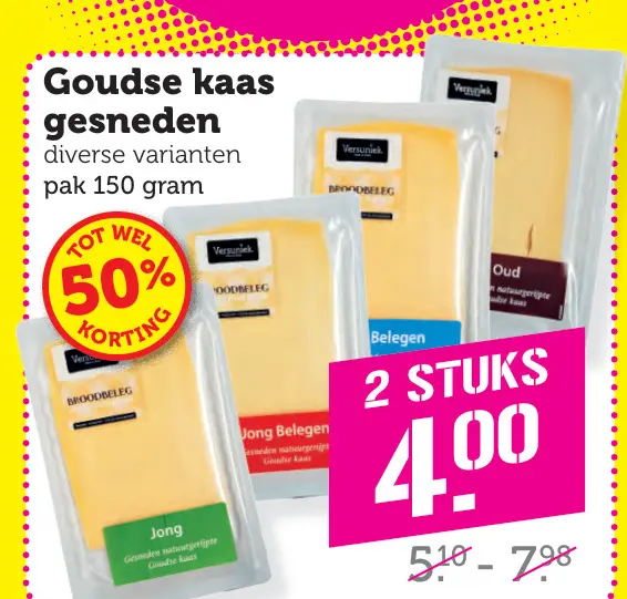 Aanbieding: Goudse kaas gesneden