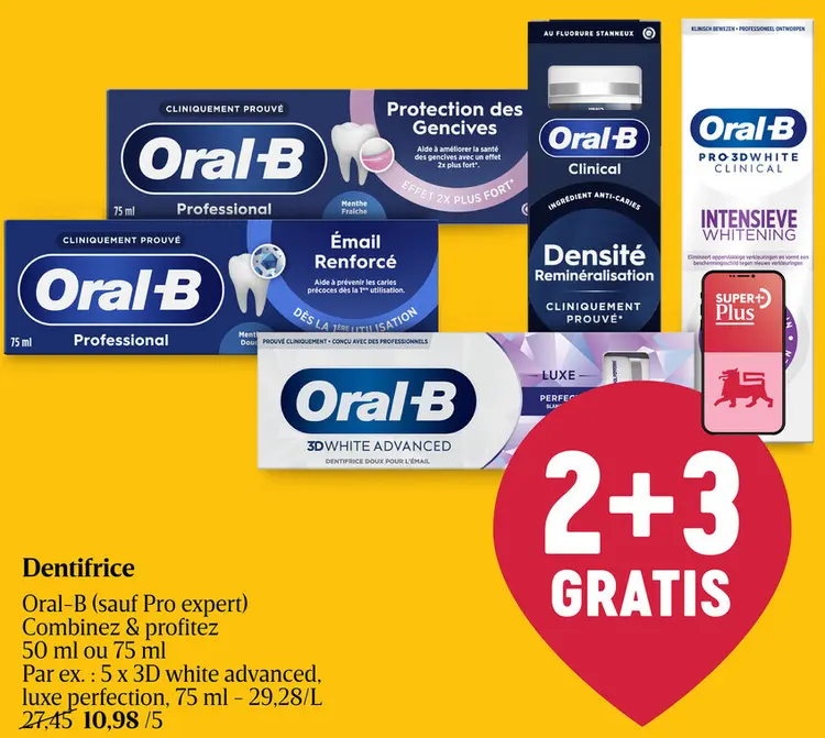 Offre: Dentifrice Oral-B