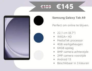 Aanbieding: Samsung Galaxy Tab A9