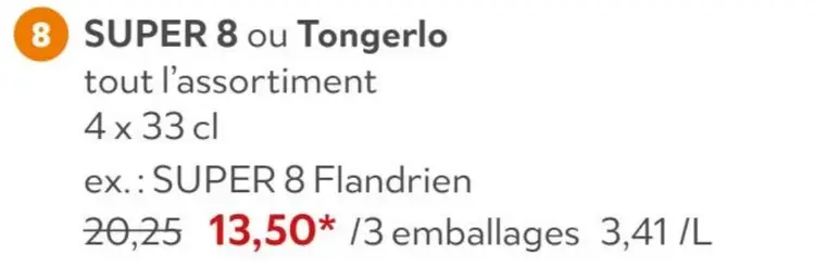 Offre: Super 8 ou Tongerlo