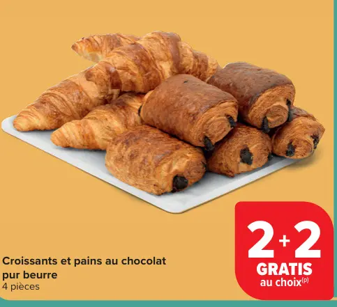 Offre: Croissants et pains au chocolat
