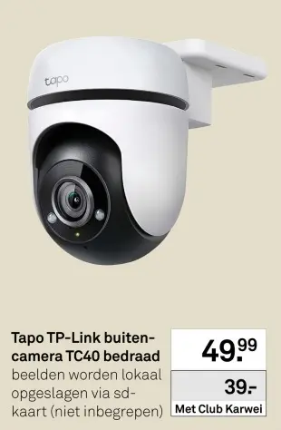 Aanbieding: Tapo TP-Link buitencamera TC40 bedraad