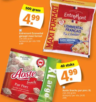 Aanbieding: Entremont Emmental geraspt maxi format