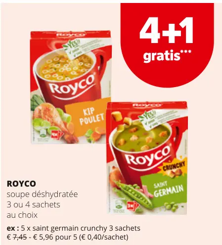 Offre: soupe déshydratée