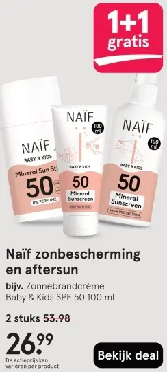 Aanbieding: Zonbescherming en aftersun