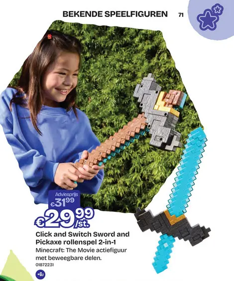 Aanbieding: Click and Switch Sword and Pickaxe rollenspel
