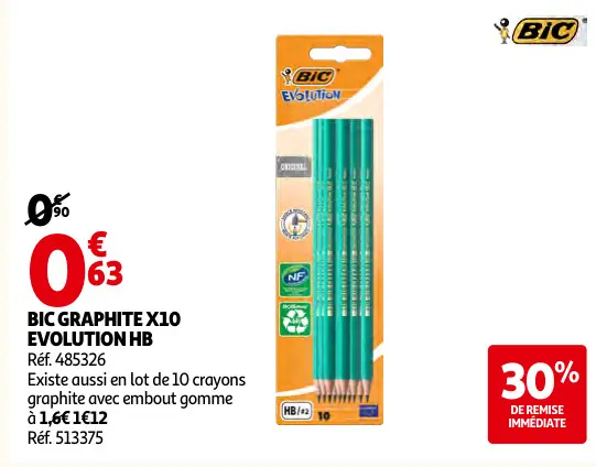 Promotie: Bic graphite x10 evolution hb