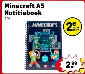 Aanbieding: Minecraft A5 Notitieboek