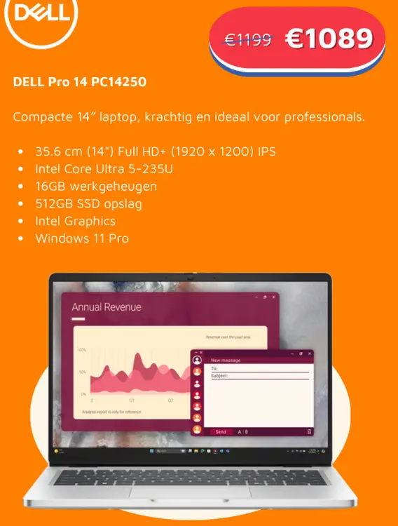 Aanbieding: DELL Pro 14 PC14250