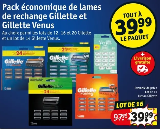Offre: Pack économique de lames de rechange