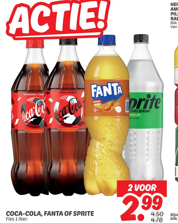 Aanbieding: Coca-cola, Fanta of Sprite
