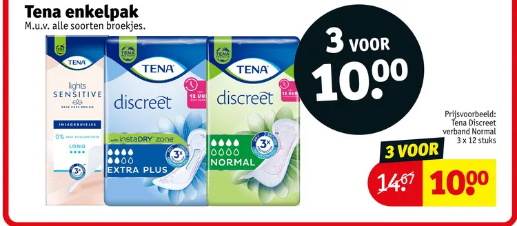 Aanbieding: Tena enkelpak