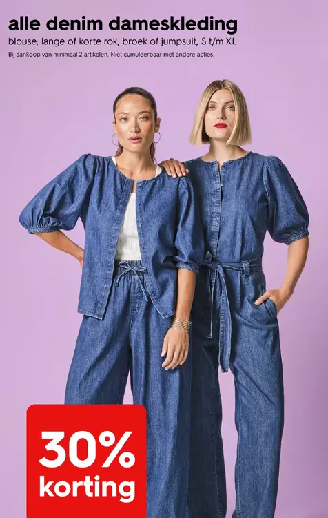 Promotie: alle denim dameskleding