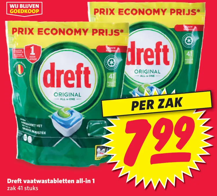Aanbieding: Dreft vaatwastabletten all-in 1
