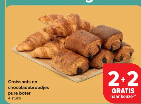 Promotie: Croissants en chocoladebroodjes