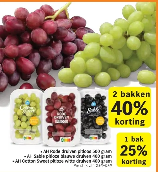 Aanbieding: Rode druiven pitloos