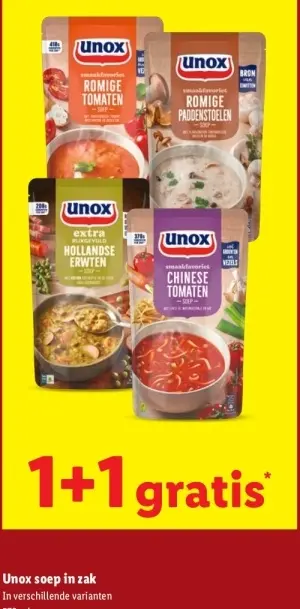 Aanbieding: Unox soep in zak