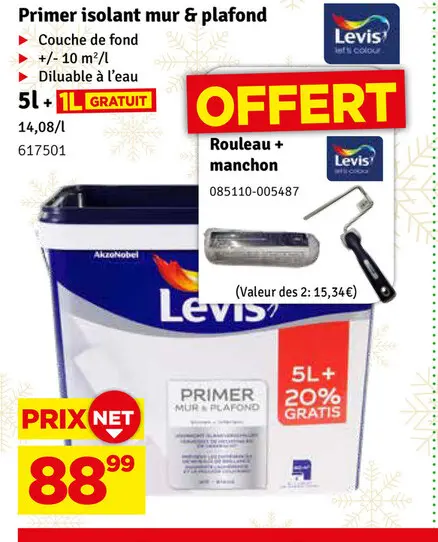 Offre: Primer isolant mur & plafond