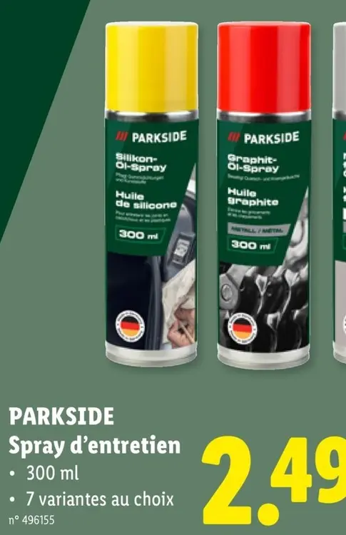 Offre: Spray d'entretien