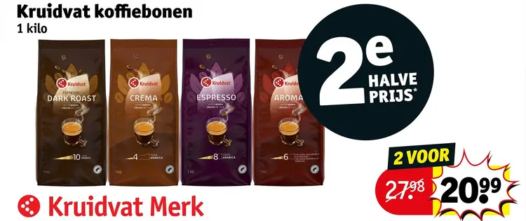 Aanbieding: Kruidvat koffiebonen