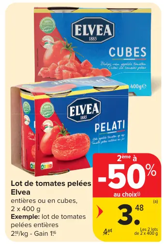 Offre: Lot de tomates pelées