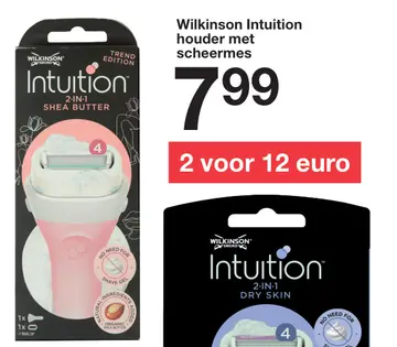 Aanbieding: Wilkinson Intuition houder met scheermes