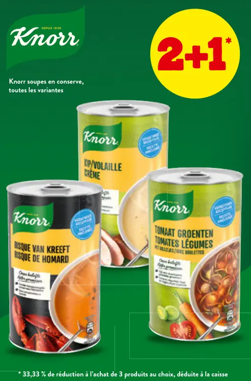 Offre: Knorr soupes en conserve