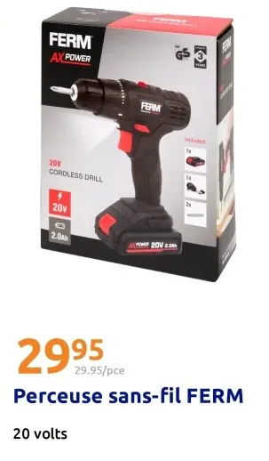 Offre: Perceuse sans-fil