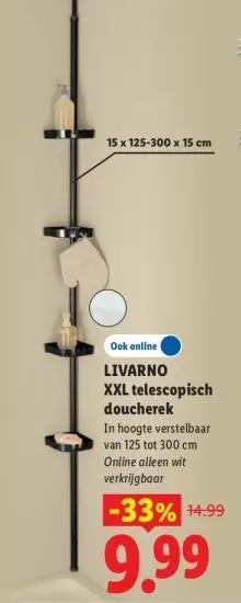 Aanbieding: XXL telescopisch doucherek