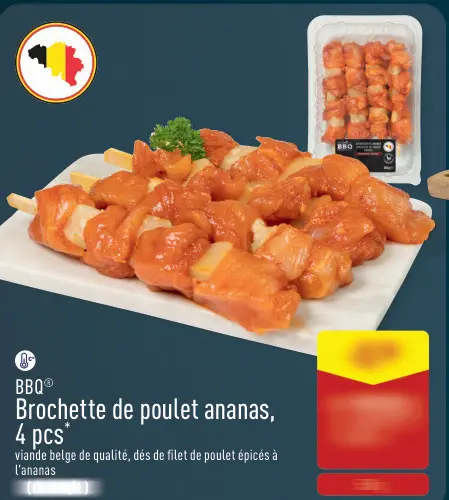 Offre: Brochette de poulet ananas