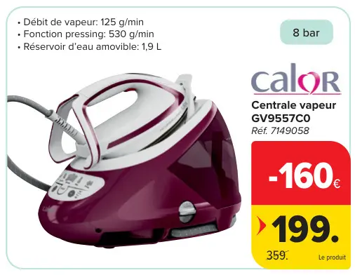 Offre: Centrale vapeur GV9557C0