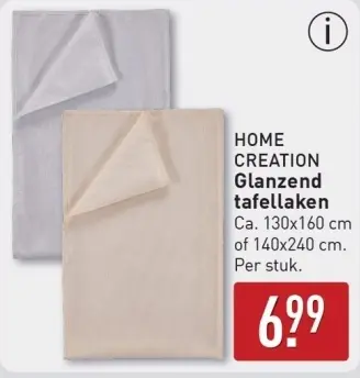 Aanbieding: Glanzend tafellaken