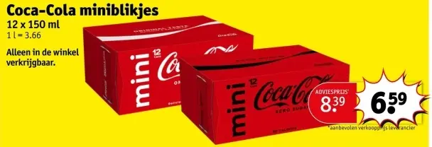 Promotie: Coca-Cola miniblikjes