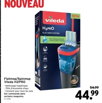 Offre: Flatmop/Spinmop Vileda H2PRO