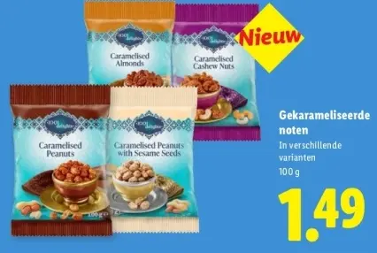 Aanbieding: Gekarameliseerde noten